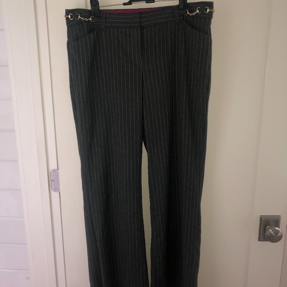 Express Editor Wide Leg Lined Wool Blend Pants Sz… - image 1